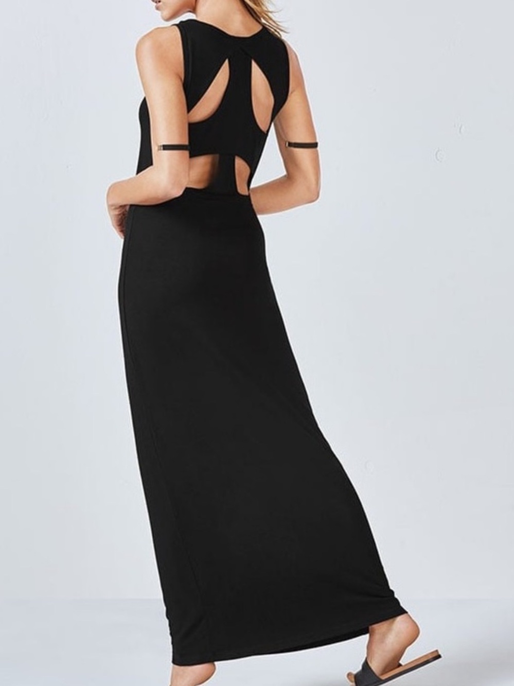 Fabletics Claudia Black Cutout Maxi Dress Size S